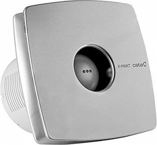 Cata X-Mart 12 Matic Επιτοίχιος Εξαεριστήρας Μπάνιου Ασημί