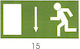 Self-adhesive Sign Exit ΣΔ15ΑΥ