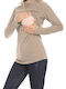Queen Mother Maternity Top beige