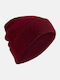 Beanie Beanie with Rib Knit in Red color