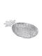 Atmosphera Metallic Decorative Platter Bowl Design.ananas Silver 32x18cm