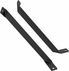 Rei 2-1080 Heavy-Duty Metallic Corner Shelf Black 238x38mm 2pcs