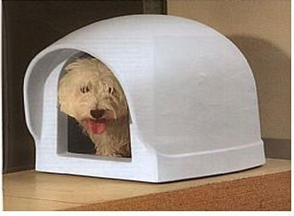 Bau Dog House Plastic Igloo Indoor White 47x69x50cm