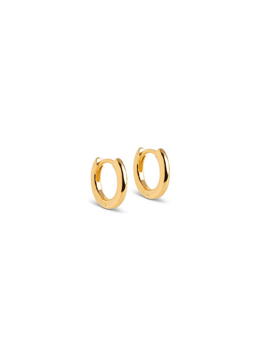 Enamel Copenhagen Earrings Hoops made of Silver Gold Plated