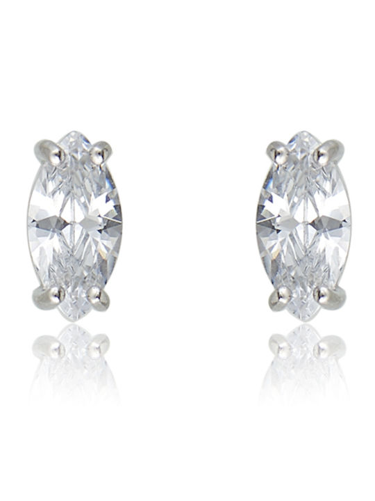 Sava Jewellery 1tmx Stud Earrings in Silver with Stones