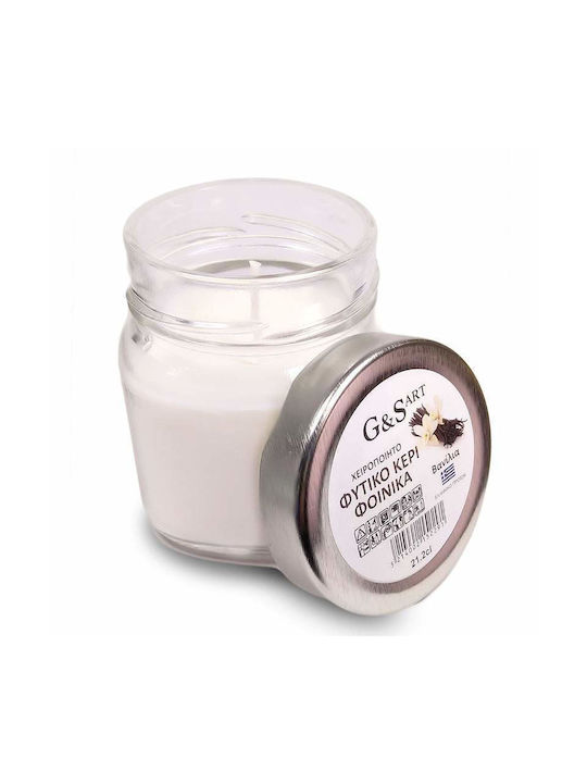 Scented Candle S Art Φυτικό Jar White 1pcs