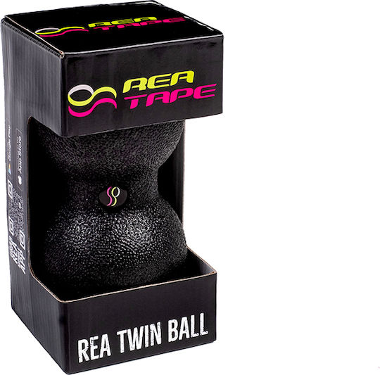 Rea Tape Μπάλα Μασάζ Διπλή Μαύρη 16cm