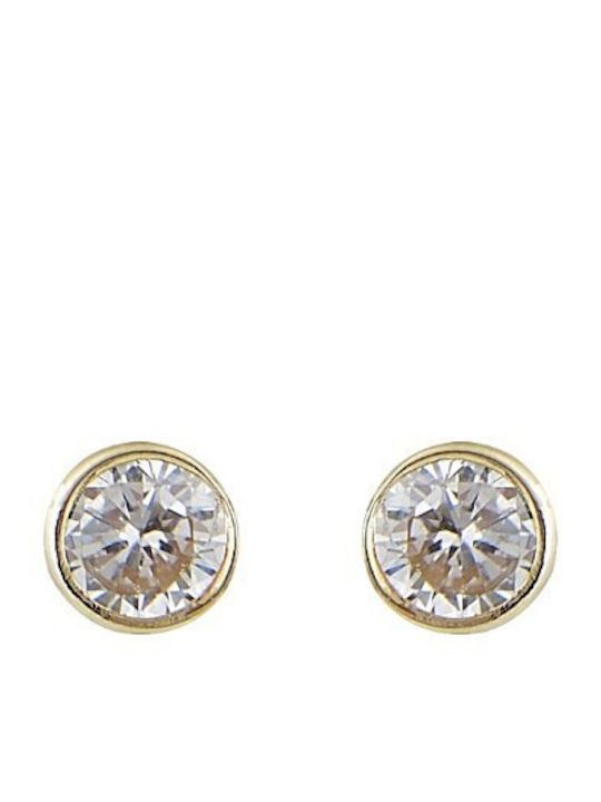 Kids Earrings Studs with Stones made of Gold 9K