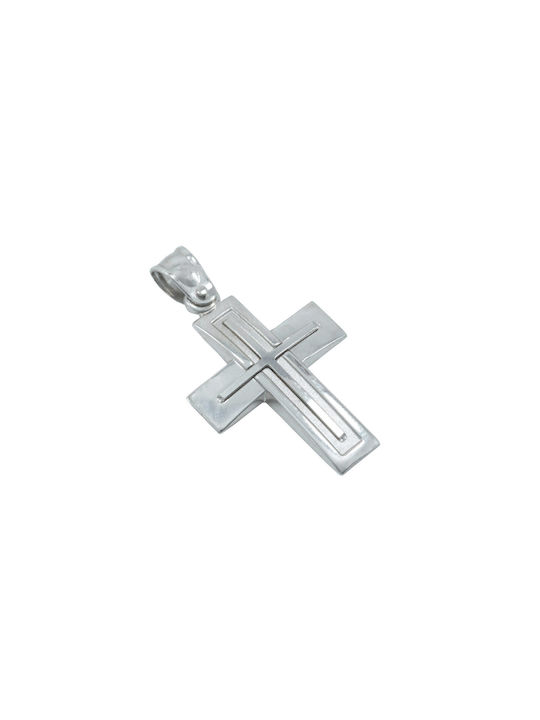 Weißgold Kreuz 14K