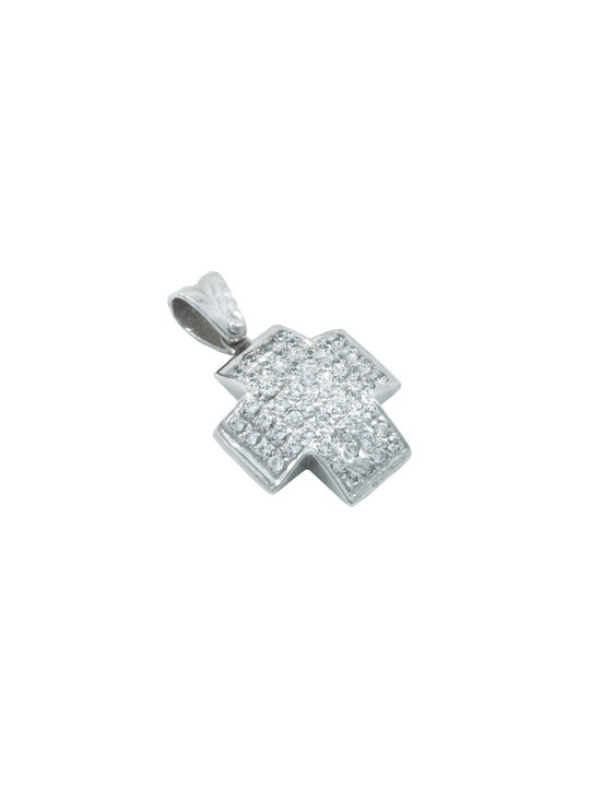 White Gold Cross 14K