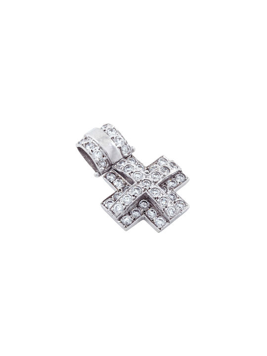 White Gold Cross 14K