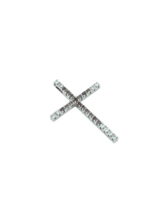 White Gold Cross 14K