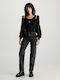 Cropped Women's Sweatshirt Jacket Hooded Black