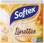 Softex Χαρτοπετσέτα Λευκή 33x33εκ. 40τμχ