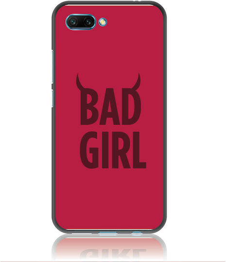 Bad Girl Задна корица Закалено стъкло / Силикон Червен (Honor 10)
