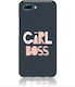 Girl Boss Back Cover Tempered Glass / Σιλικόνης Πολύχρωμο (Honor 10)