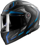 LS2 FF811 Vector II Alizer Matt Black/Blue Κράνος Μηχανής Full Face DOT / ECE 22.06 1500gr με Pinlock και Sunvisor