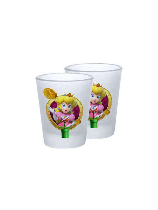 Koupakoupa Princess Peach Toadstool Mug Glass Orange 2pcs