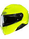 HJC I91 Fluorescent Green Motorcycle Helmet Flip-Up ECE 22.06 with Pinlock and Sunvisor
