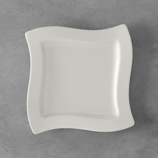 Villeroy & Boch Πιάτο Ρηχό Τετράγωνο από Πορσελάνη Λευκό 27x27cm