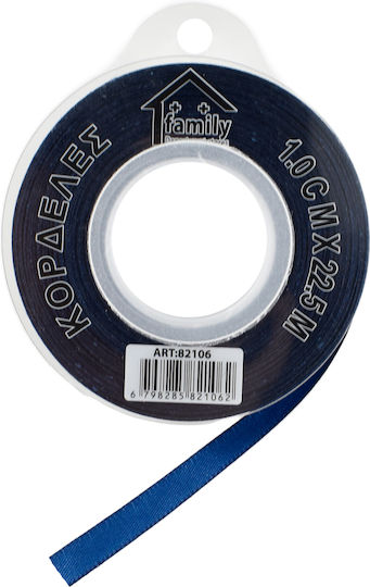 Cosmofan Satin,σατεν Band Monochrom Blau 22.5meters mit Breite 10mm