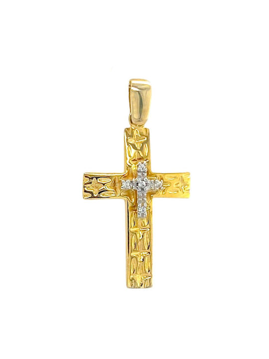 Xryseio Damen Gold Kreuz 9K