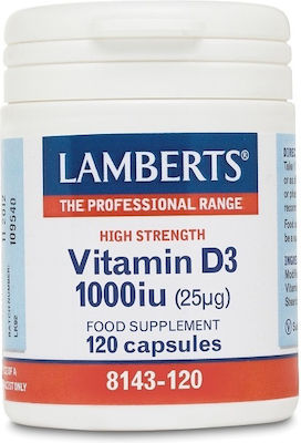 Lamberts Vitamin D3 Vitamin for Immune System Boost 1000iu 120 tabs