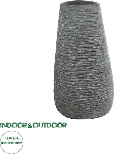GloboStar Ronda Plant Pot Polyester Gray GloboStar Ronda Plant Pot Polyester Gray