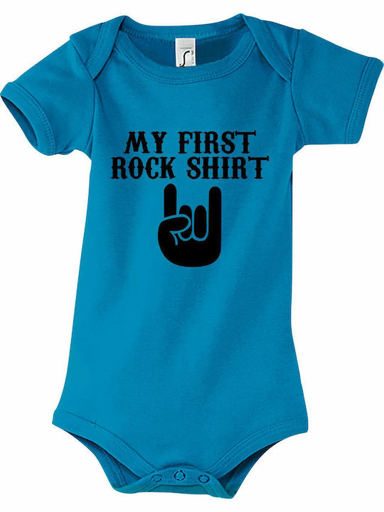 kirikoko My First Rosck Shirt Къс ръкав Aqua