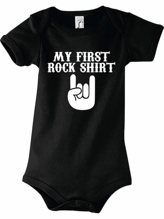 kirikoko My First Rosck Shirt Къс ръкав Black
