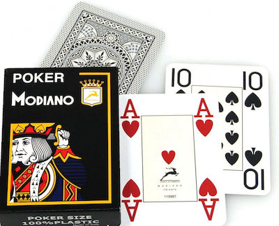 Modiano Τράπουλα Πλαστική για Poker Μαύρη