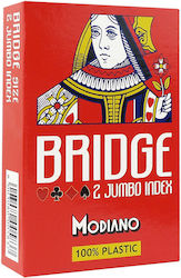 Modiano Bridge Playing Cards Plastic for Poker Red