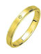 Veraoro Ehering aus Gelb Gold mit Zirkon