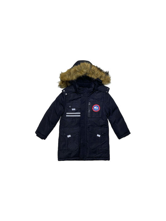 Ustyle Kids Parka with Hood Blue.