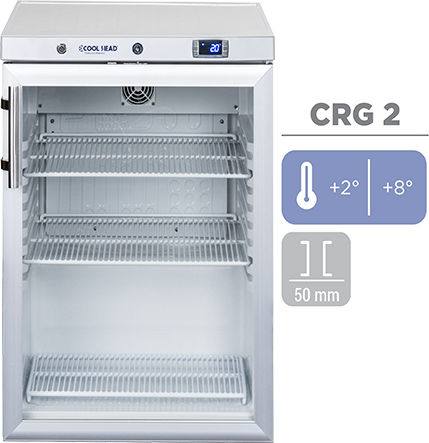Cool Head Ψυγείο Φαρμακείου CRG 2 MED 200lt Ψύξη από 8°C έως 2°C Υ88xΠ65xΒ68cm