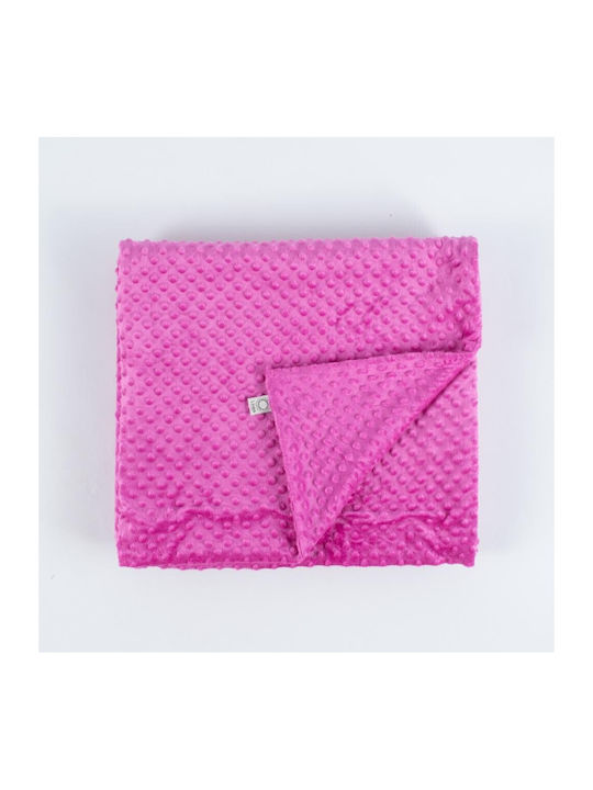 Linea Interiors Blanket Cot Cotton Fuchsia Rose 160x200cm