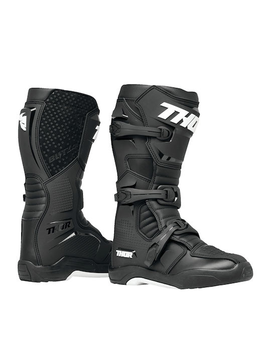 Thor MX Blitz XR Ανδρικές Μπότες Motocross Δερμάτινες Black/White