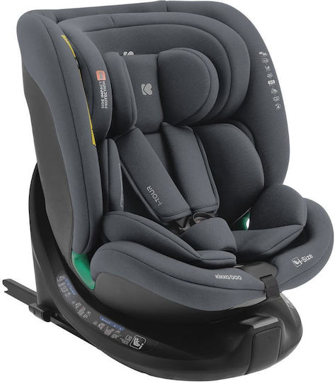 Kikka Boo i-Tour Детско Столче за Кола i-Размер с Isofix Тъмно сиво 0-36 кг
