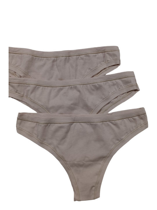 Confezioni Biemme SNC Cotton Women's Brazil 3Pack Beige