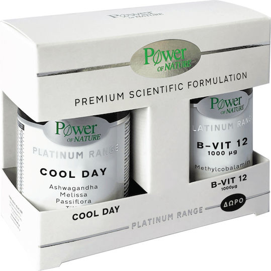 Power Health Platinum Range Cool Day & Geschenk B-vit 12 Ergänzungsmittel für den Schlaf 50 Registerkarten Cooler Tag