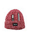 Kids Beanie Knitted Red