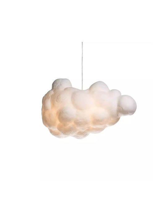 Cloud Candelabru Lumină de tavan pentru copii Agățat din material textil cu suport pentru bec E27 70cm