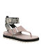 Sorel Roaming Leather Women's Flat Sandals in Pink Color