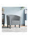 Barrel Armchair Light Grey 70x56x68cm