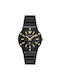 Versace Greca Uhr Batterie mit Schwarz Metallarmband