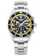 Swiss Alpine Military by Grovana Men's Watch 42mm Chronograph Battery with Silver Metal Bracelet
