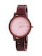 Raptor Women's Watch with Brown Wooden Bracelet