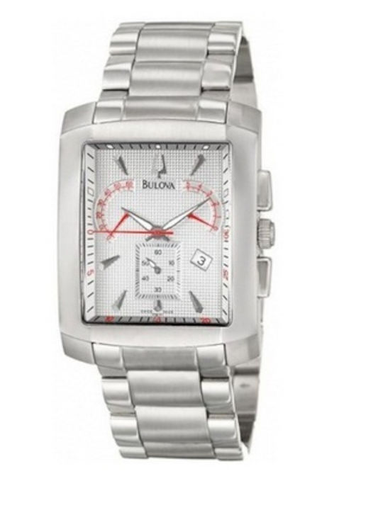 Bulova Ceas Bărbătesc Baterie cu Argintie Brățară Metalică