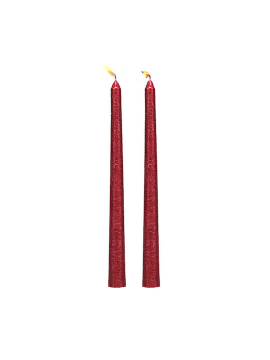 Scented Candle Taper Red 25cm 4pcs