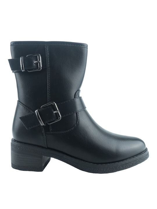 Plato Damen Knöchelstiefel Schwarz